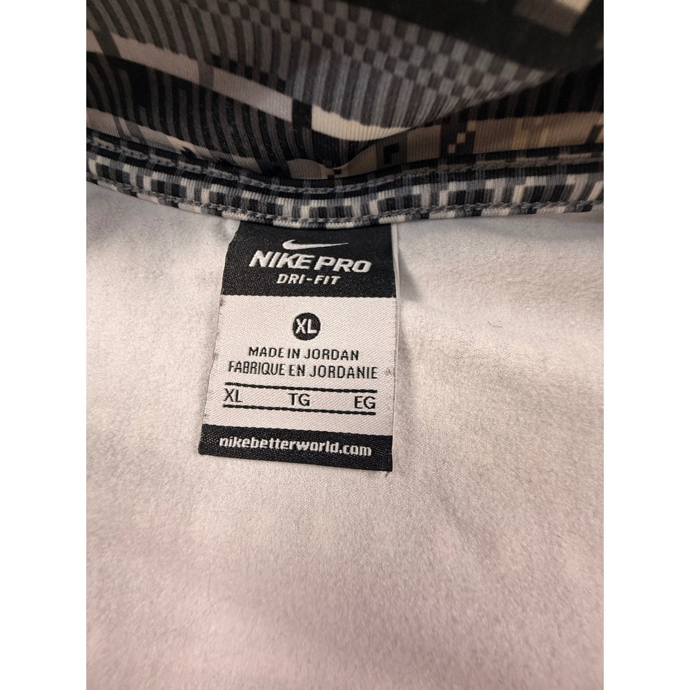 Nike Pro Dri-FIT Women XL Quarter Zip Pullover Geometric Pixel Print A16‎ - Picture 5 of 8